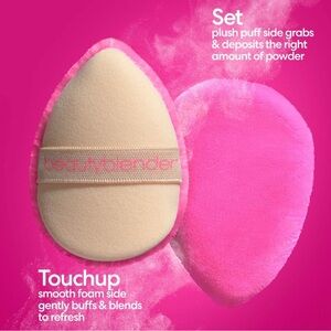 Beauty blender power pocket puff dual-sided powder puff for setting and baking